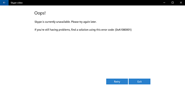 skype issues windows 10